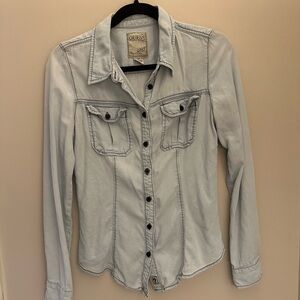 Guess ‘Shacket’ in light distressed blue!